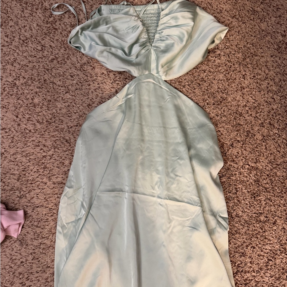 Express Light Blue Backless Dress
